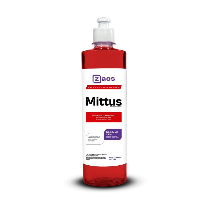 ZACS - MITTUS - Shampoo concentrado - alta espuma - 500ml