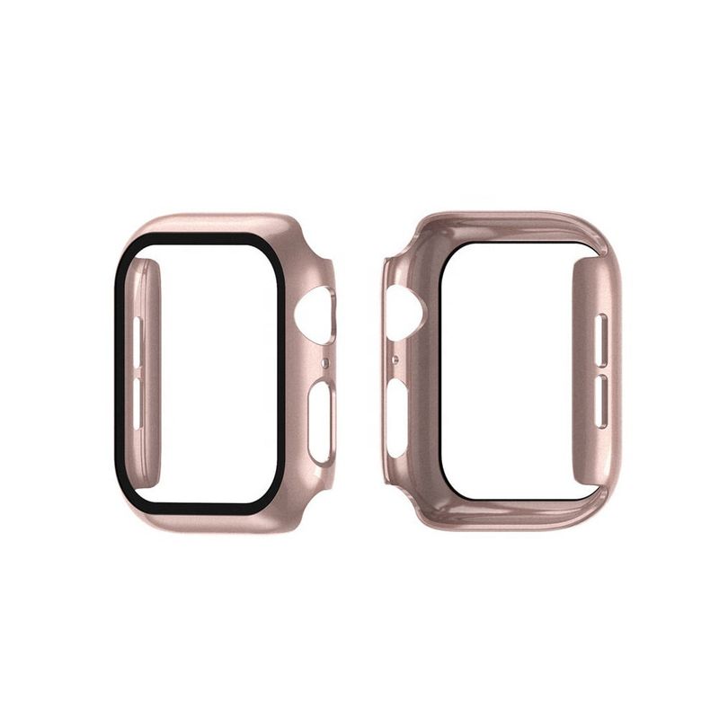 GENERICO - Protector Carcasa Glass Apple Watch 45mm Rosa