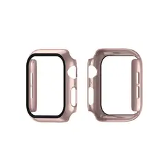 GENERICO - Protector Carcasa Glass Apple Watch 45mm Rosa