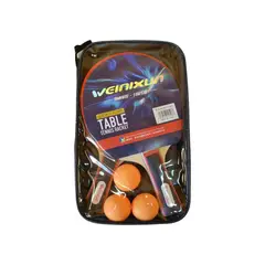 FOUR - Set de Ping Pong - Paletas + 3 Pelotas - Weingzu con Funda