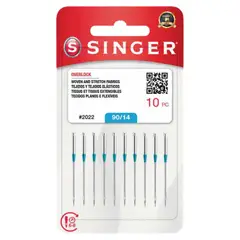 SINGER - Aguja 2022 90/12 (overlock y colleretera), set 10 unidades