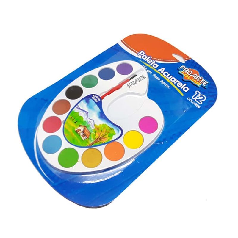PROARTE - Paleta Acuarela 12  Colores Proarte