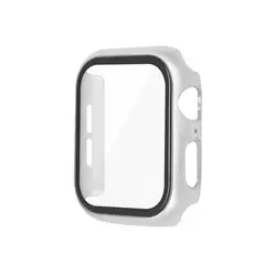 GENERICO - Protector Carcasa Glass Apple Watch 45mm Plata