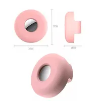 Funda Para Airtag De Collar Silicona Mascota Gato-Perro Rosado