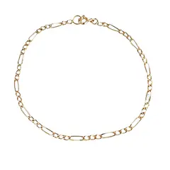 JOYAS MYTOKE - Pulsera Oro 18 Kilates Modelo Figaro Juvenil Unisex