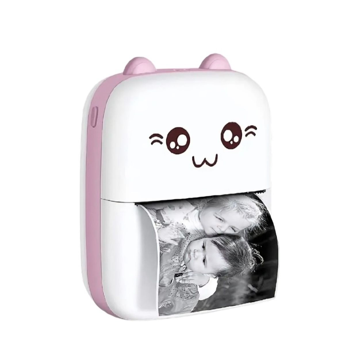 OEM - Mini Impresora Térmica Portátil Bluetooth Gatito + 11 Rollos Rosada