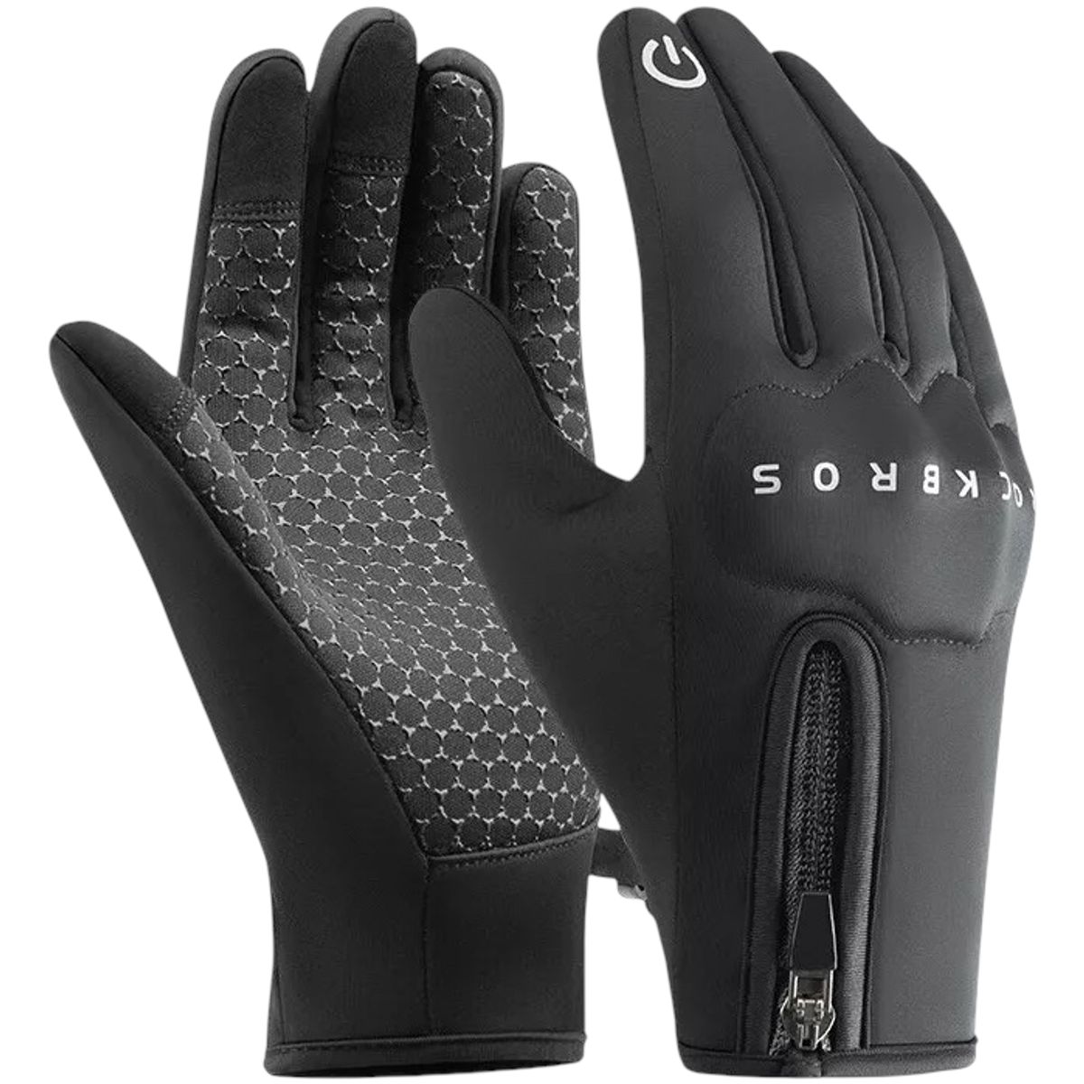 ROCKBROS - Guantes Térmicos Protección Nudillos Bicicleta Moto Touch