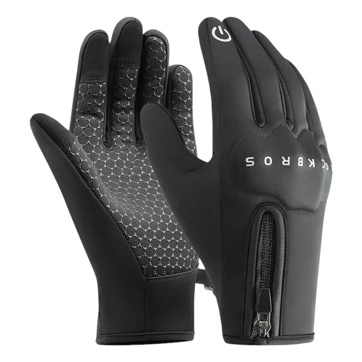 ROCKBROS - Guantes Térmicos Protección Nudillos Bicicleta Moto Touch