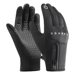 ROCKBROS - Guantes Térmicos Protección Nudillos Bicicleta Moto Touch
