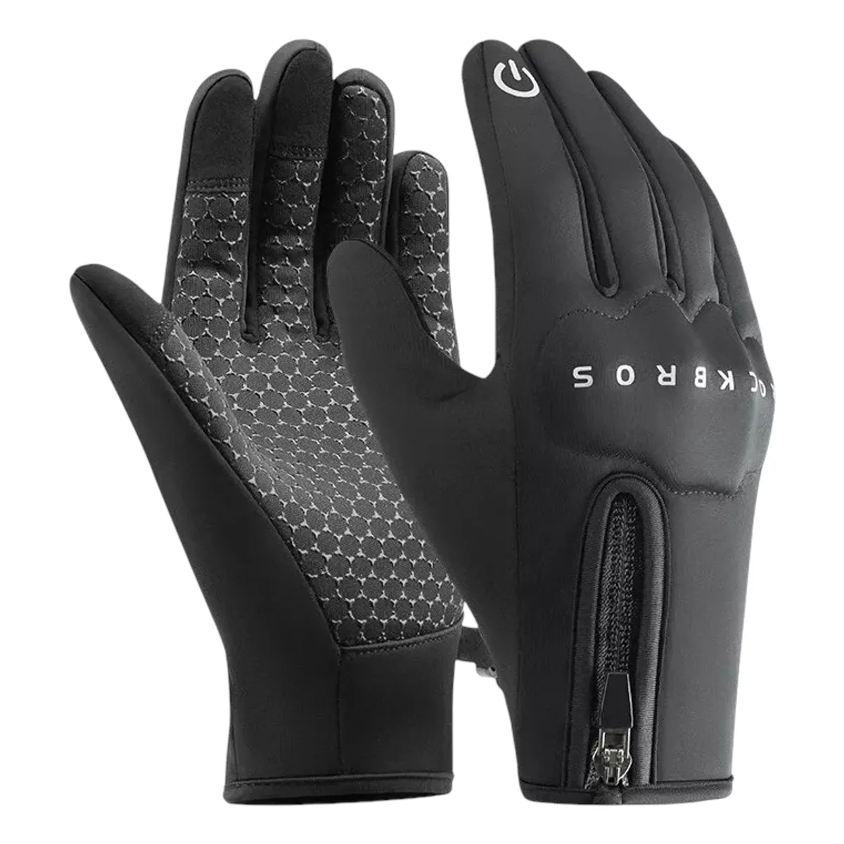 ROCKBROS - Guantes Térmicos Protección Nudillos Bicicleta Moto Touch