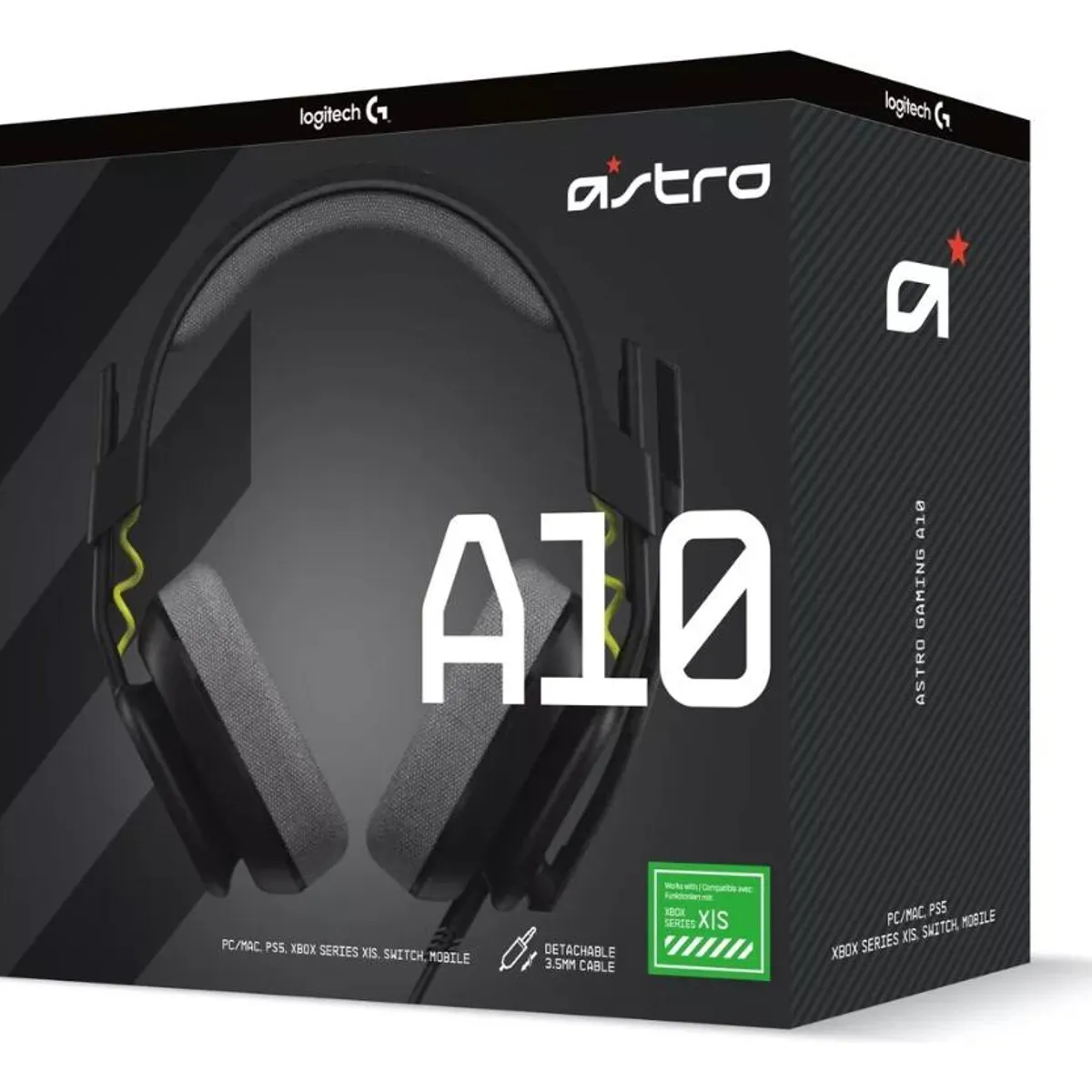 LOGITECH - Astro Gaming A10 Audífonos Gen 2 Con Cable Xbox Negro