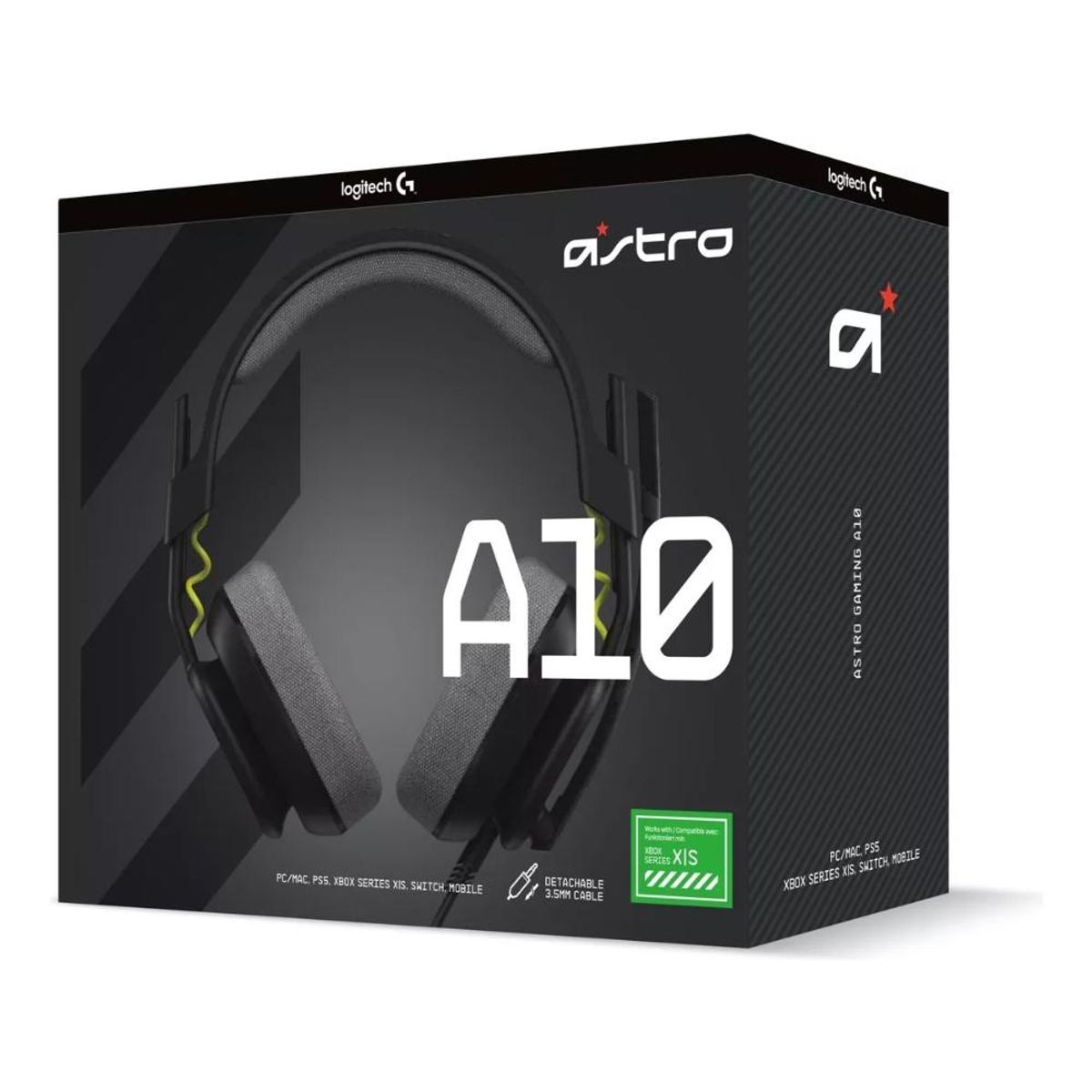 LOGITECH - Astro Gaming A10 Audífonos Gen 2 Con Cable Xbox Negro