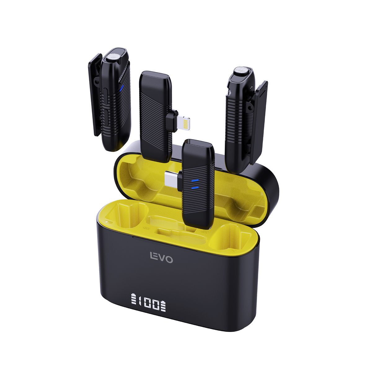 LEVO - KIT Micrófono de Solapa Inalámbrico Lavalier EchoPro LEVO