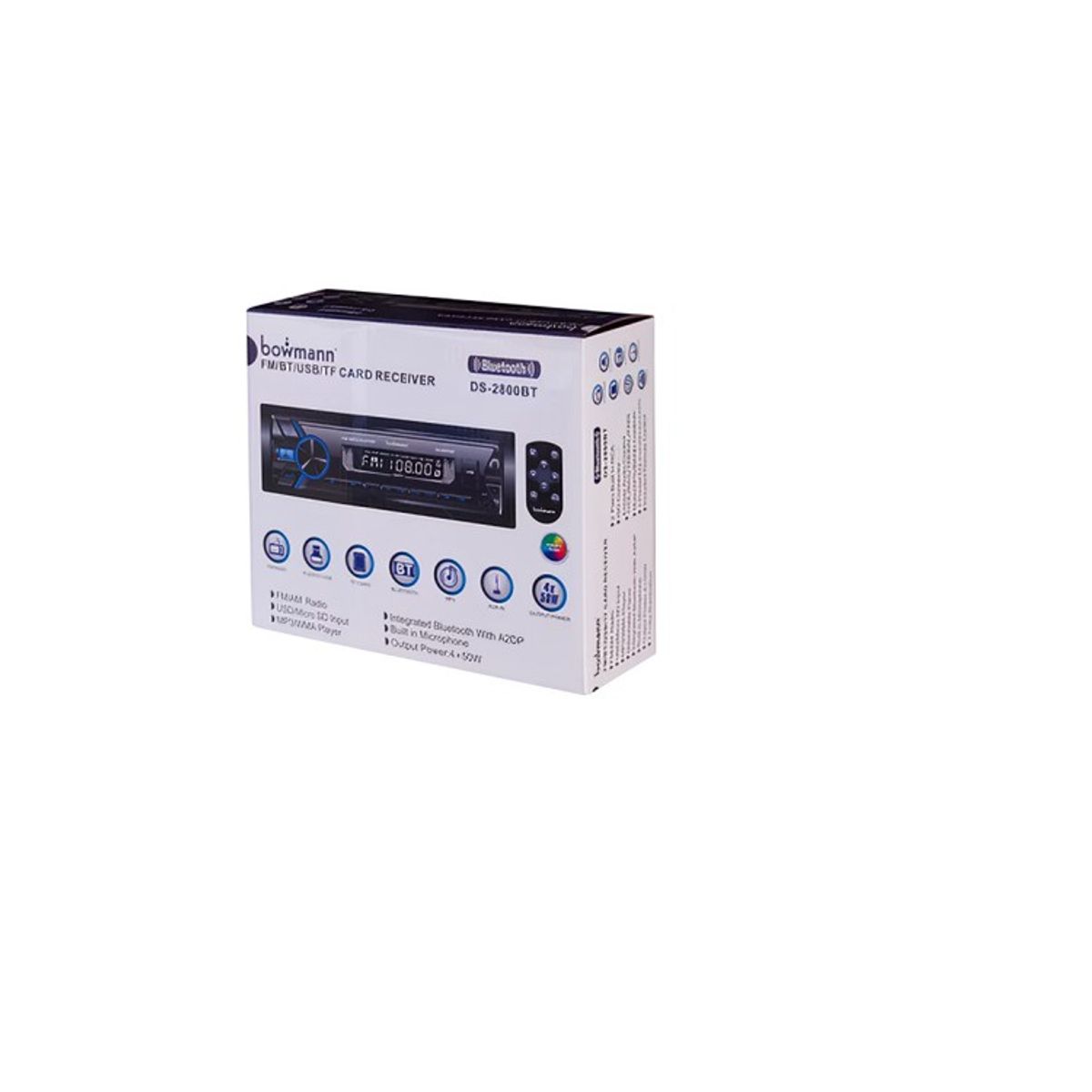 BOWMANN - Radio Auto Bowman DS-2800BT Bluetooth 1 Din Mp3 FmAm