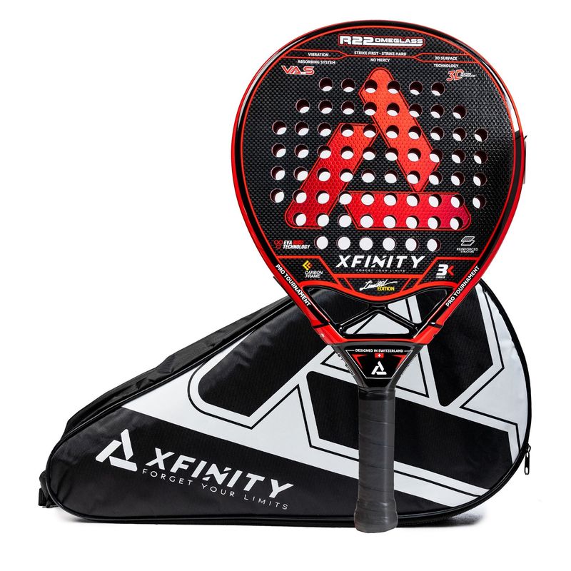 XFINITY - PALA PADEL XFINITY R22 OMEGLASS  CARBONO 3K INCLUYE FUNDA