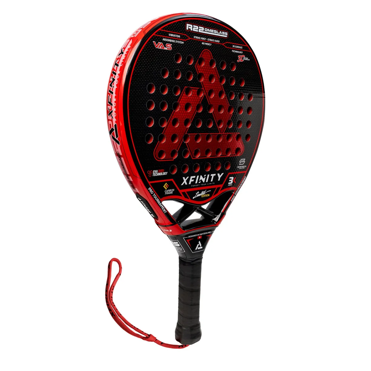 XFINITY - PALA PADEL XFINITY R22 OMEGLASS  CARBONO 3K INCLUYE FUNDA