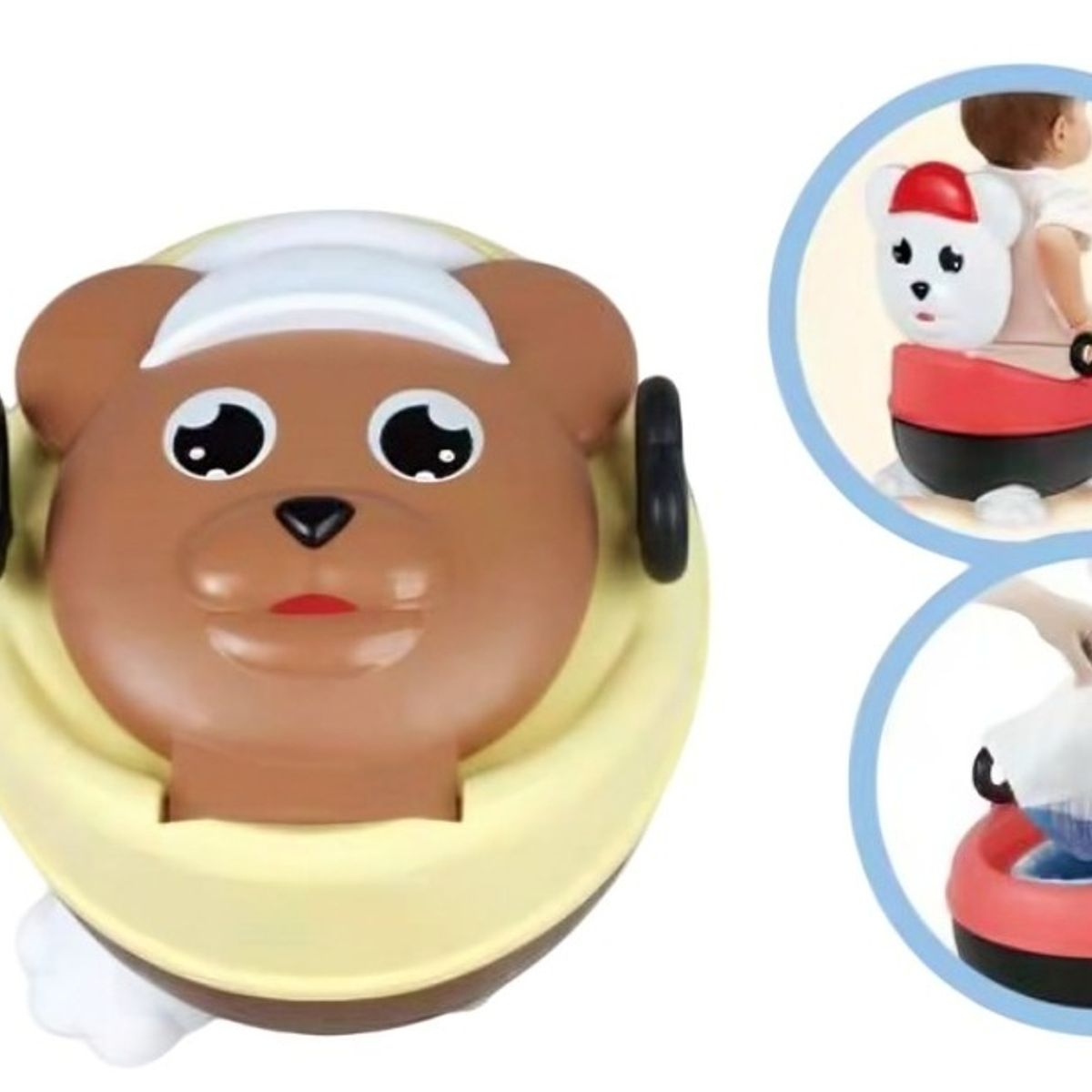 OEM - Pelela Musical 2 en 1 OSO CAFÉ Musica luz con Manilla