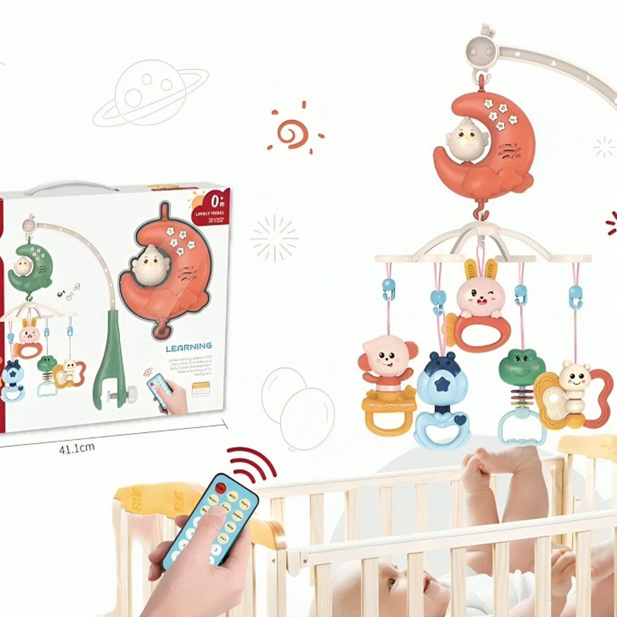 OEM - Movil  Infantil Luna con control remoto 668-168