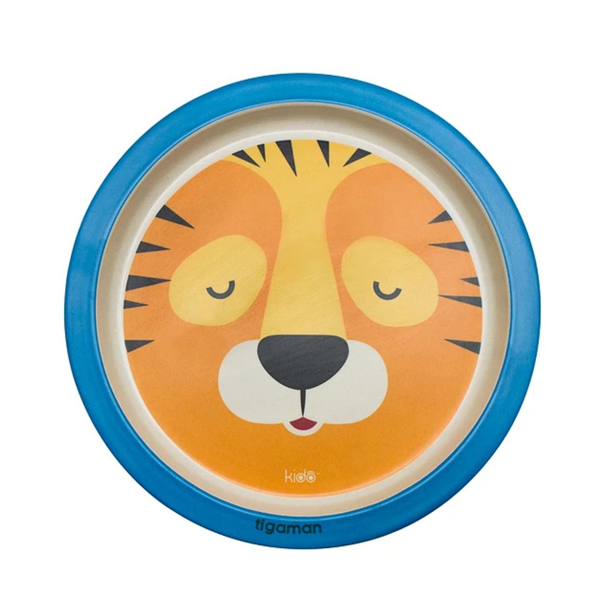 KEEP - Plato Bamboo Kido 21cm Diseño TIGRE Naranjo