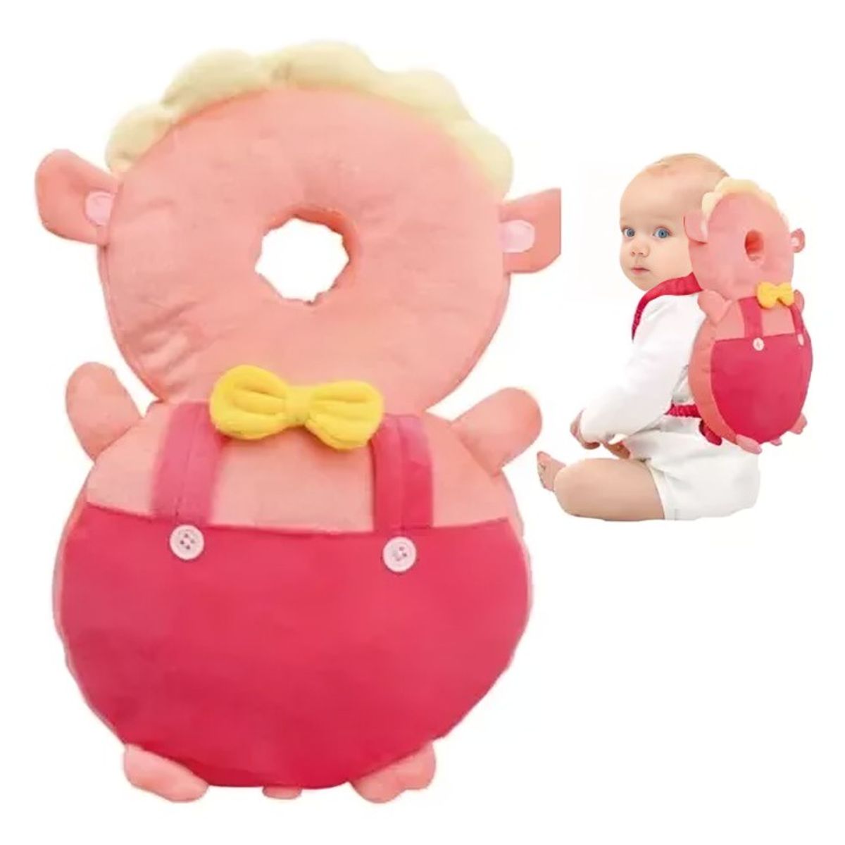 OEM - Almohada Bebe Antigolpe Rosada