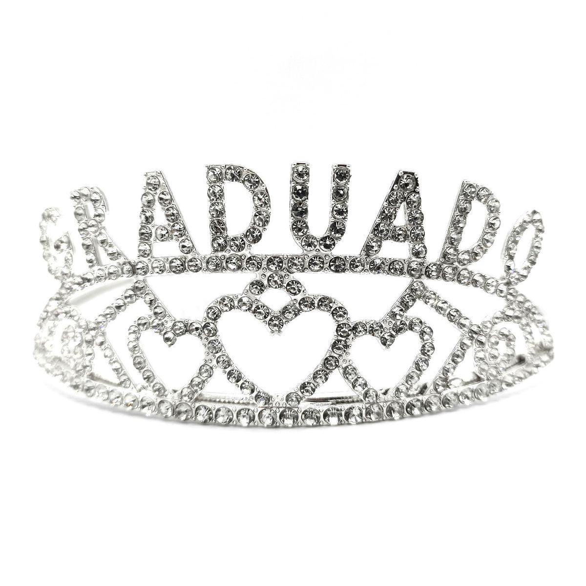 GENERICO - CORONA METALICA GRADUADO PLATEADO X1UNI