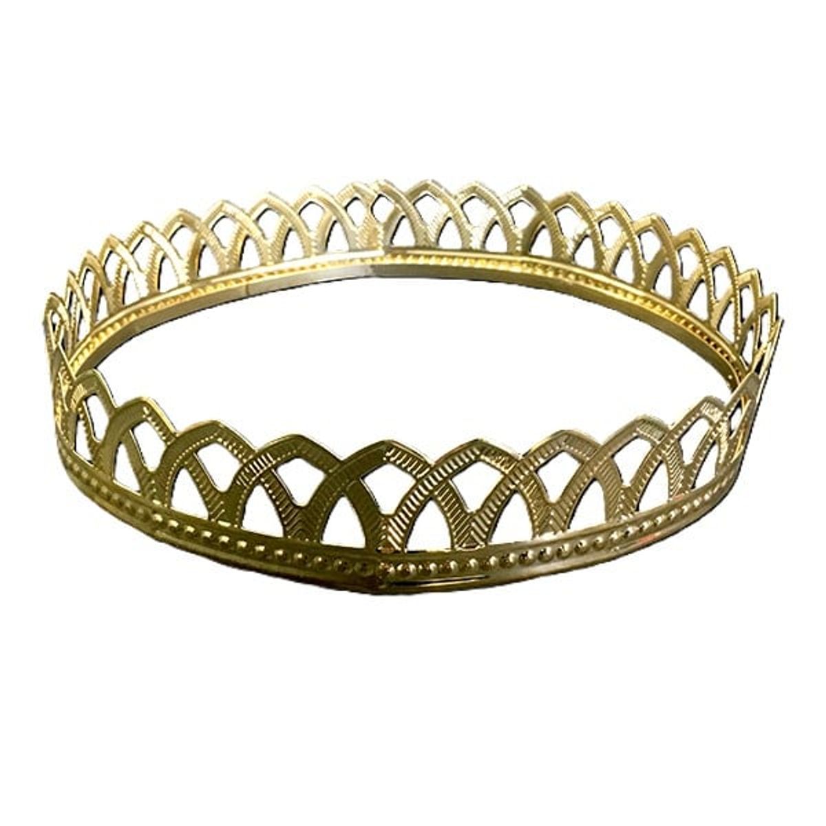 GENERICO - CORONA METALICA REY DORADO X1 UNI