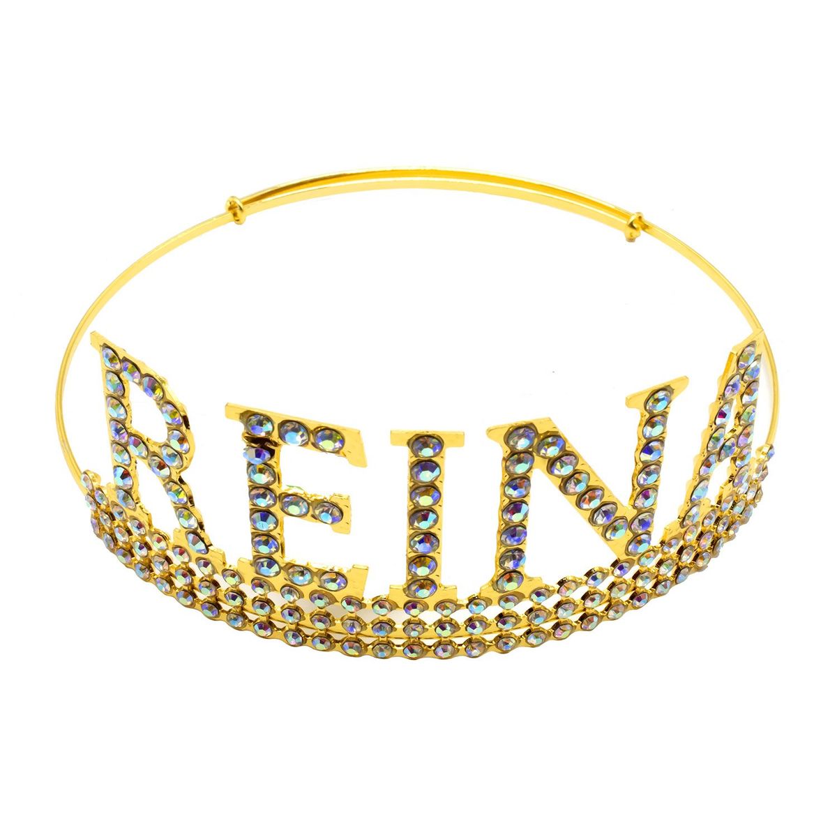 GENERICO - CORONA METALICA REINA DORADA X1UNI