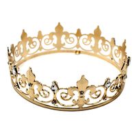 CORONA METALICA GRUESA REY DORADO X1UNI