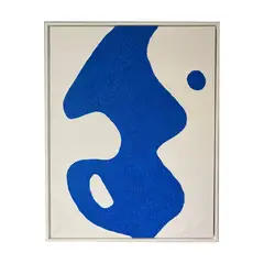 GENERICO - Cuadro abstracto texturizado azul 90x70