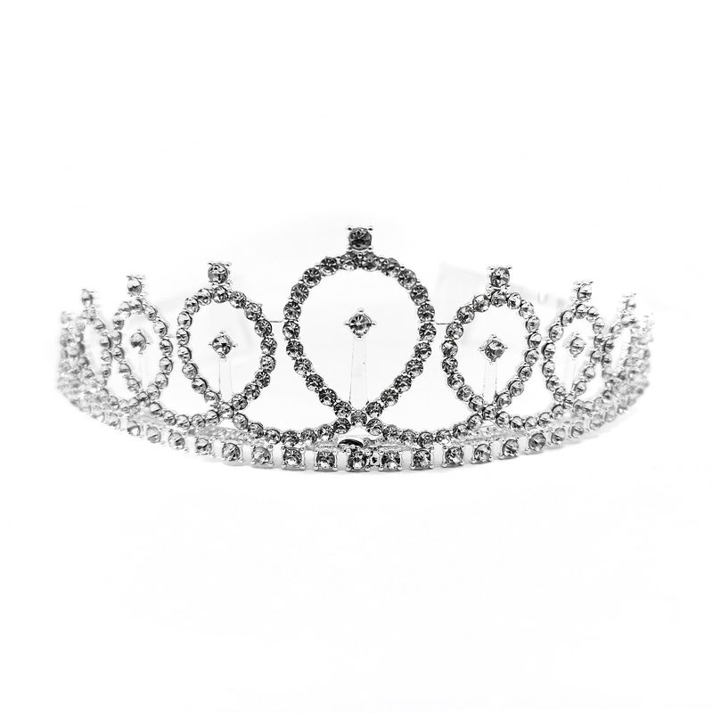GENERICO - CORONA TIARA METALICA PRINCESA PLATEADO X1UNI