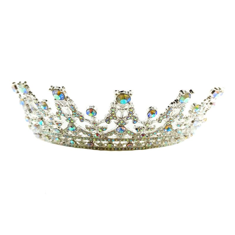 GENERICO - CORONA TIARA METALICA REINA PLATEADO X1UNI