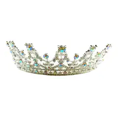 GENERICO - CORONA TIARA METALICA REINA PLATEADO X1UNI