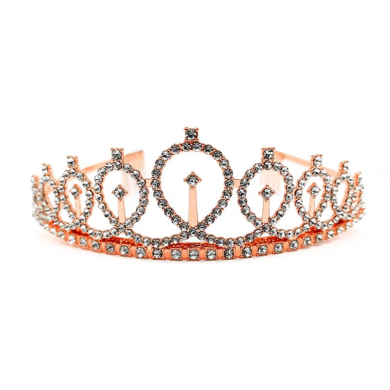 GENERICO - CORONA TIARA METALICA PRINCESA ROSE GOLD X1UNI