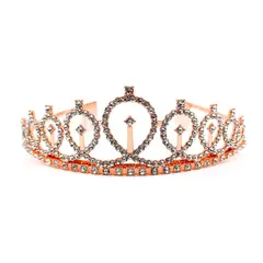 GENERICO - CORONA TIARA METALICA PRINCESA ROSE GOLD X1UNI