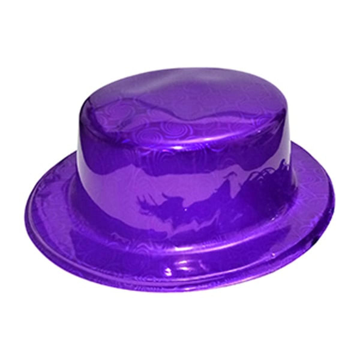 GENERICO - GORRO CHAPLIN CUADRADO BRILLANTE MORADO X12 UNI