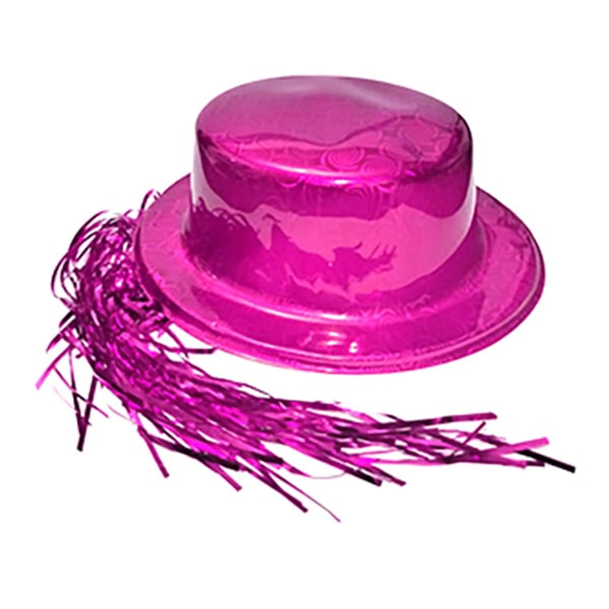 GENERICO - GORRO CHAPLIN CUADRADO BRILLANTE PELO FUCSIA X12 UNI