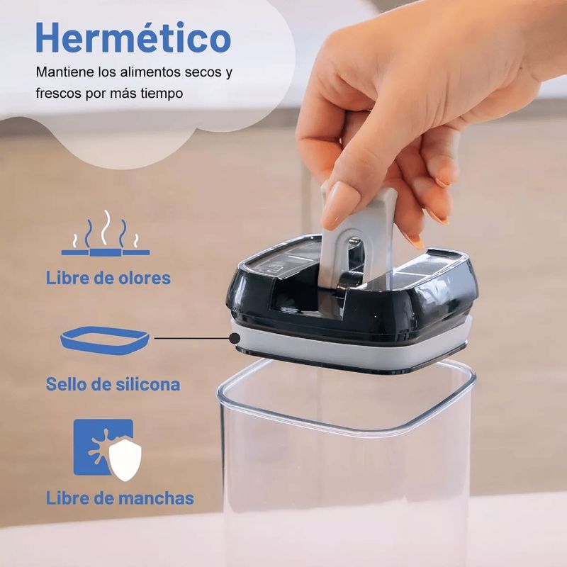 GENERICO - Contenedor Organizador De Alimentos 7 Piezas Hermetico