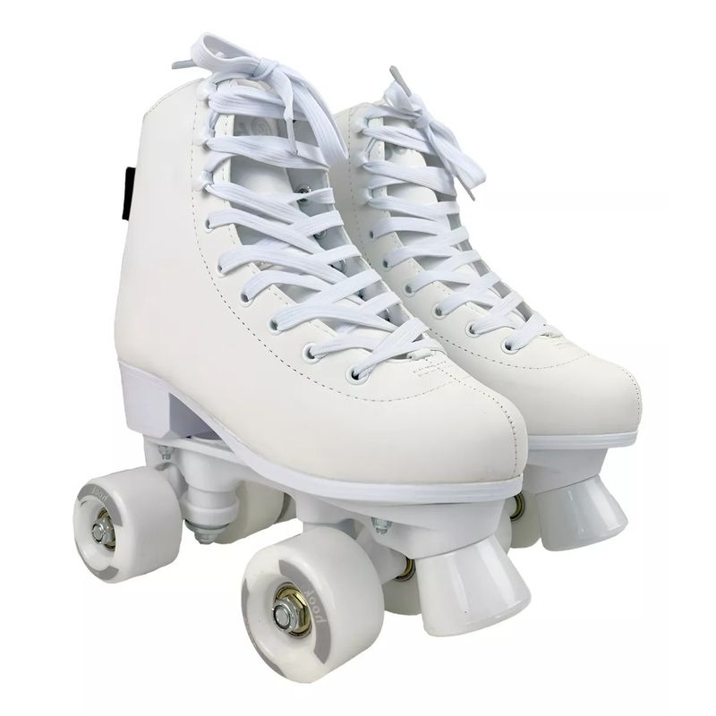GENERICO - Patínes Artístico Quad Hook Bota De Cuero Sintético Talla 33