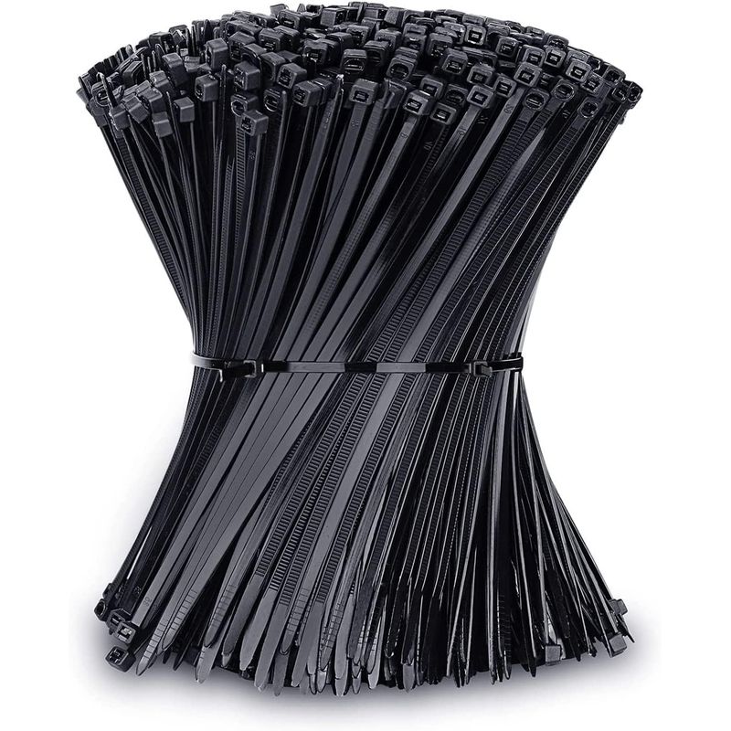 KUANGYE - Amarras Plásticas Negra 9x600mm 100 Unidades