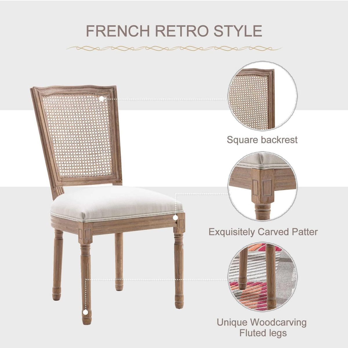 ECOMUSO - POR 2 SILLAS CUADRADA ENJUNCADA  ECOMUSO 1060