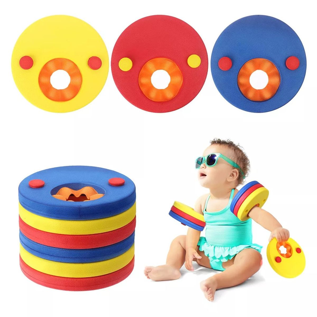 KUANGYE - Discos De Flotador Natación De Brazo para Niños