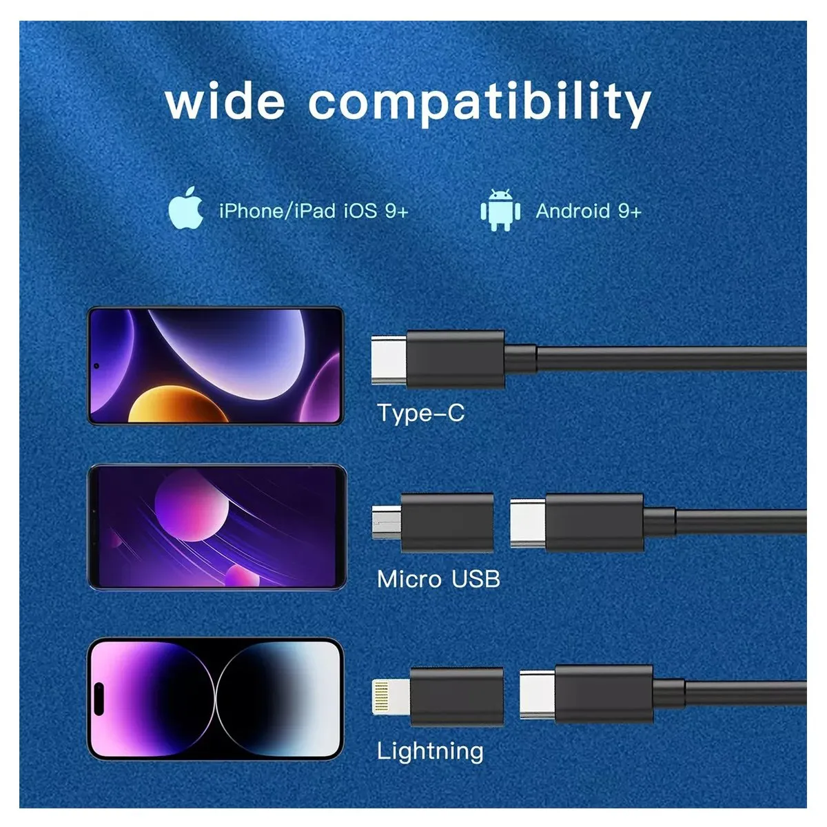 KUANGYE - Endoscopio Cámara Hd 8 Luces Led Impermeable IP67