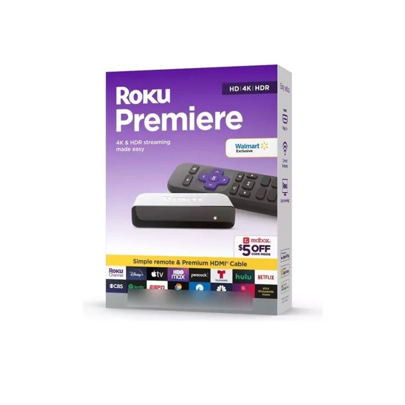 ROKU - Roku Premier - 4khdr Reproductor + Cable Hdmi Color Negro