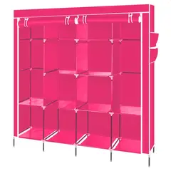 SUPERCENTER - Guarda Ropa Armable Ropero Grande Organizadores 170x170x45cm Rosado