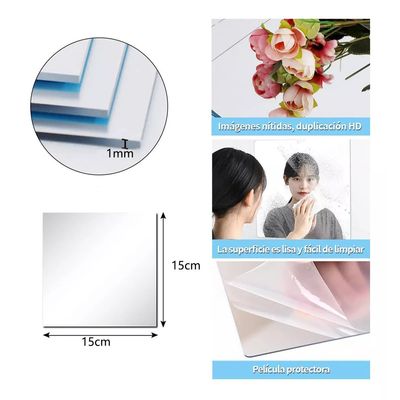 Imagen 2 del producto Juego De Espejos De Pared Acrílicos Con Pegatina, 12 Piezas