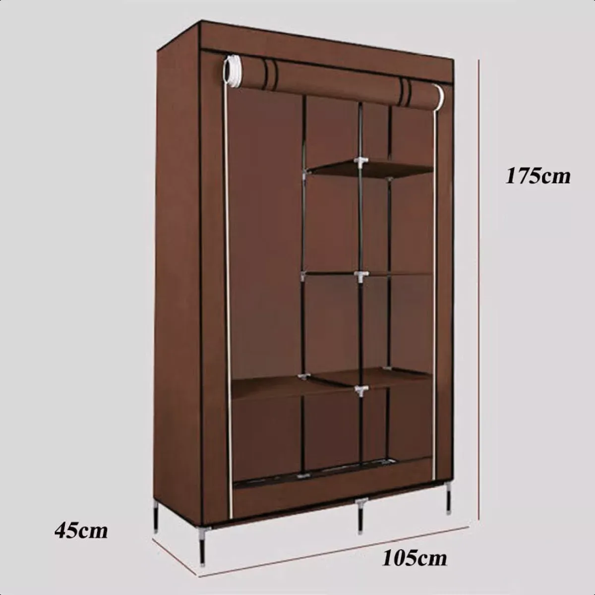 SUPERCENTER - Guarda Ropa Armable Ropero Grande Organizadores 175x105x45cm marrón…