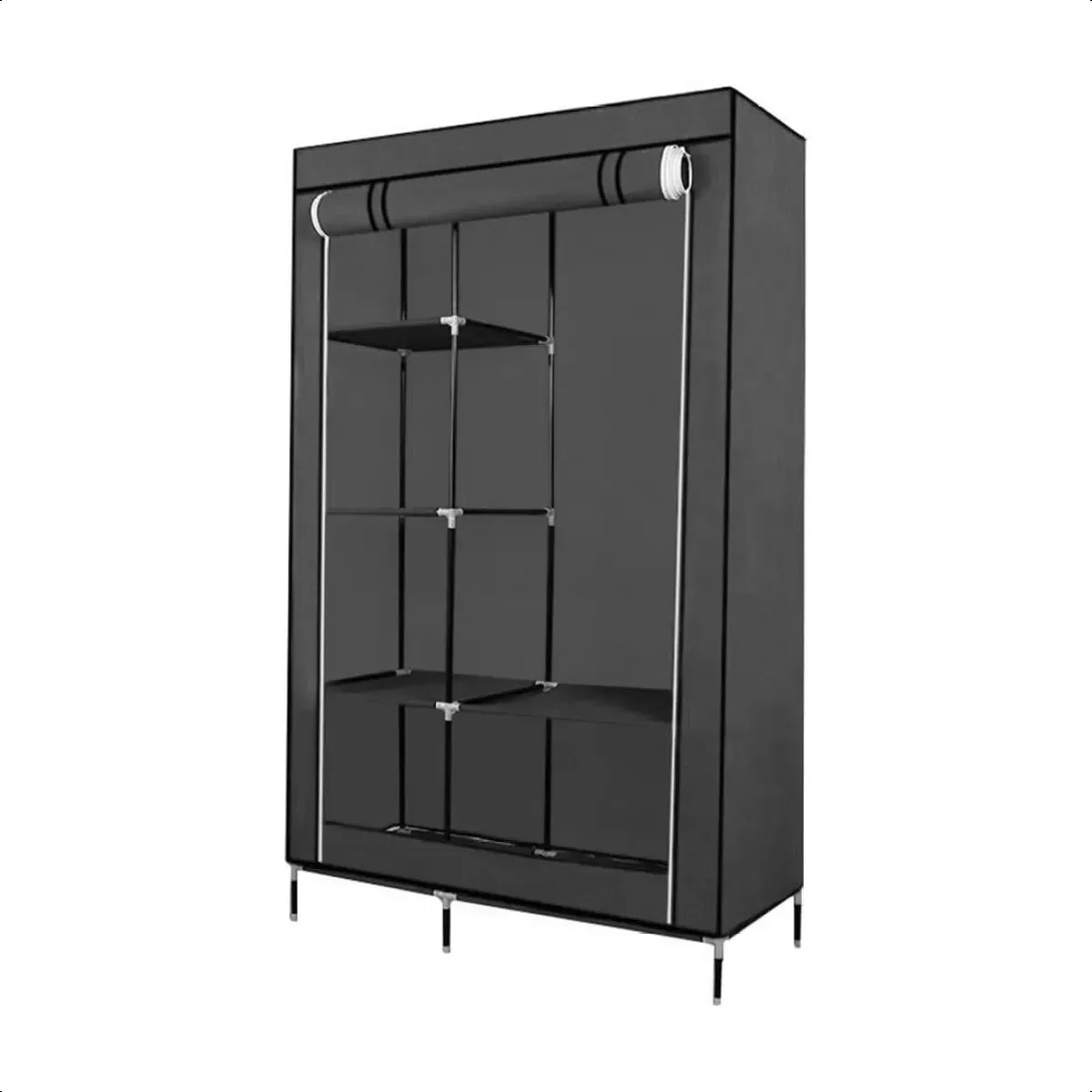 SUPERCENTER - Guarda Ropa Armable Ropero Grande Organizadores 175x105x45cm gris