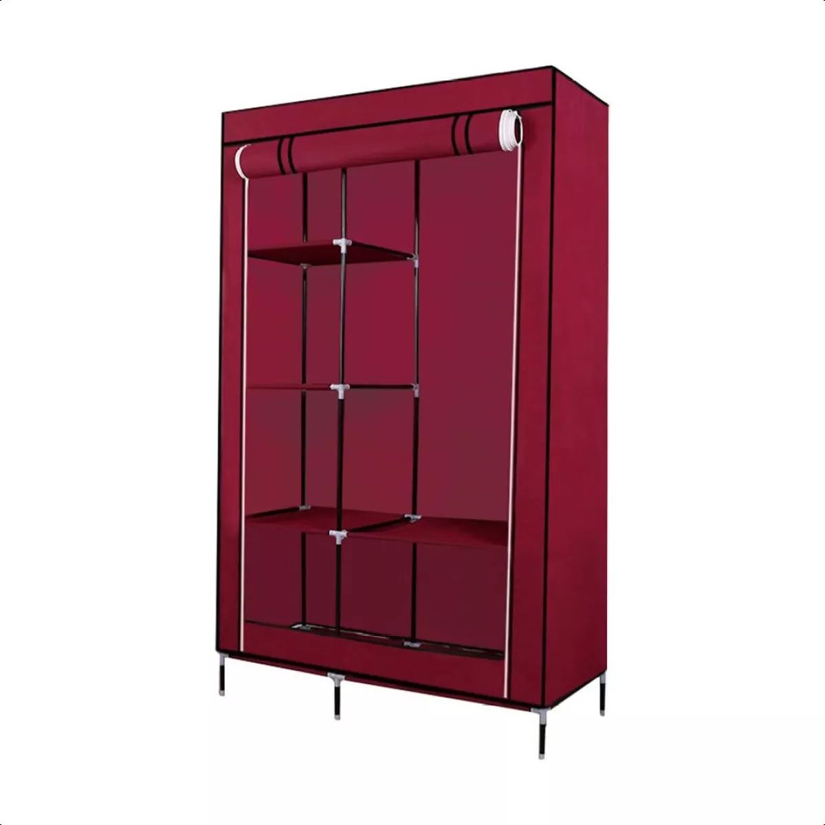 SUPERCENTER - Guarda Ropa Armable Ropero Grande Organizadores 175x105x45cm burdeos