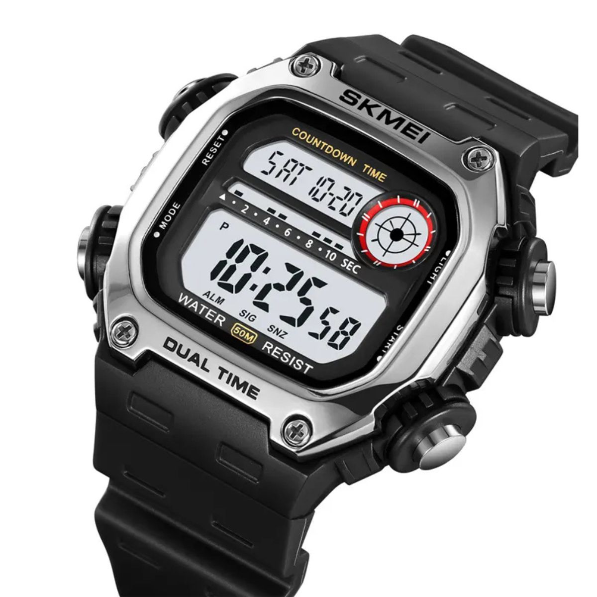 SKMEI - Reloj Hombre SKMEI Deportivo Luz Alarma Cronometro Resistente Agua