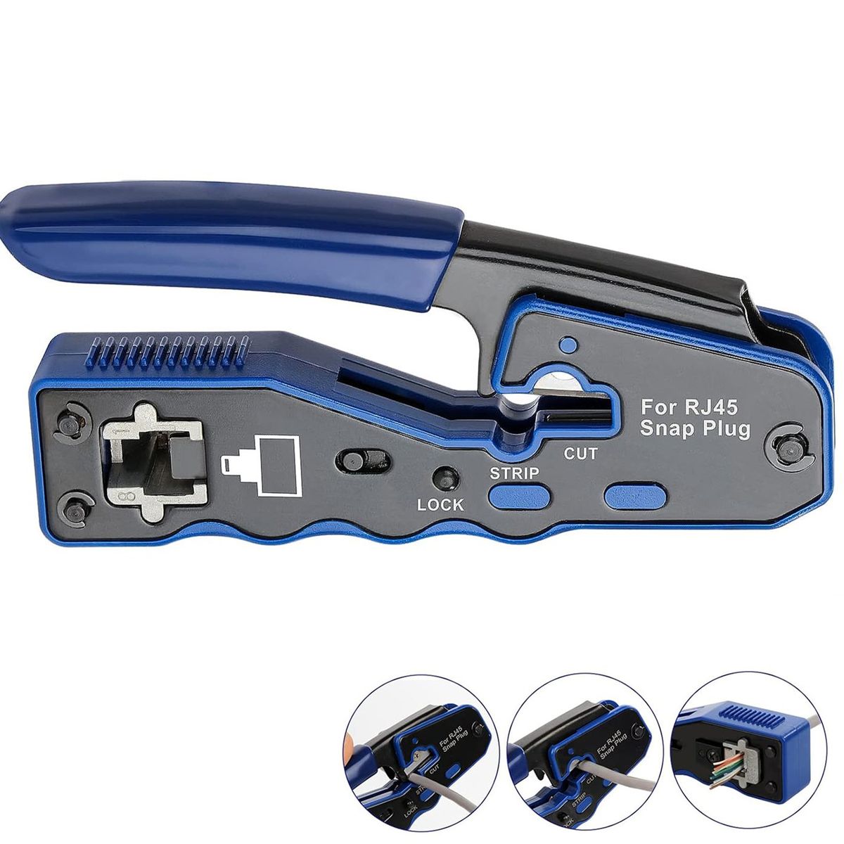 KUANGYE - Crimpeadora Rj45 Cat5e Cat6 Anticorte Profesional Cable De Redt